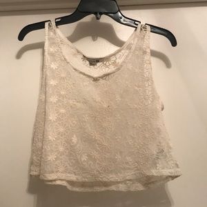 White Forever 21 crop top